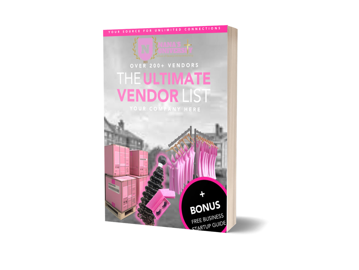 The ultimate vendor list EBOOK